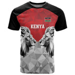 Custom Rugby Africa Kenya T shirt Red Kenyan 22-23 Motif - African Pride