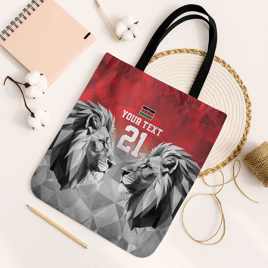 Custom Rugby Africa Kenya Tote Bag Red Kenyan 22-23 Motif