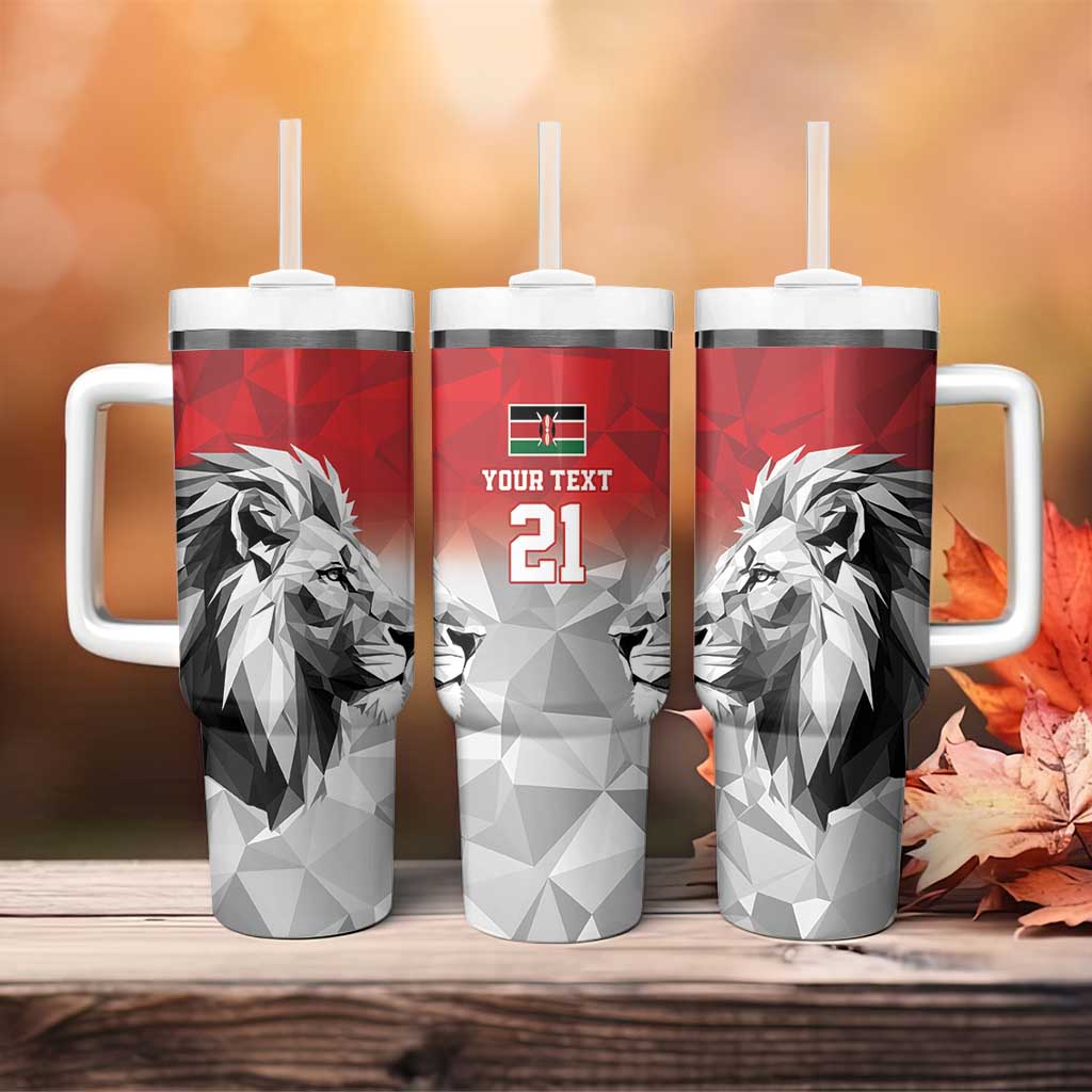 Custom Rugby Africa Kenya Tumbler With Handle Red Kenyan 22-23 Motif - African Pride