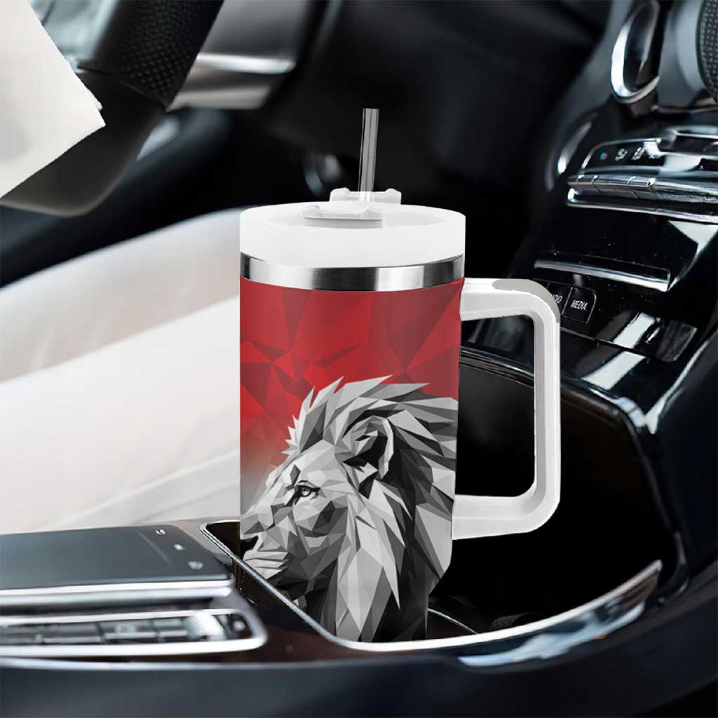 Custom Rugby Africa Kenya Tumbler With Handle Red Kenyan 22-23 Motif - African Pride