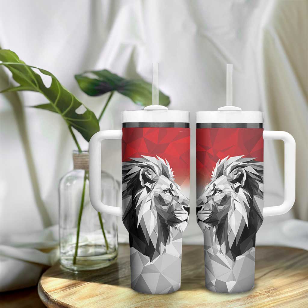 Custom Rugby Africa Kenya Tumbler With Handle Red Kenyan 22-23 Motif - African Pride