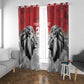 Custom Rugby Africa Kenya Window Curtain Red Kenyan 22-23 Motif - African Pride