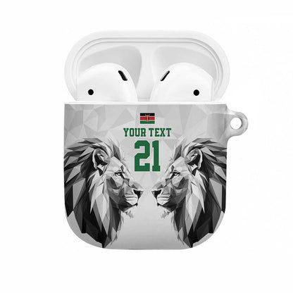 Custom Rugby Africa Kenya AirPods Case White Kenyan 22-23 Motif