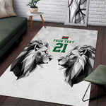 Custom Rugby Africa Kenya Area Rug White Kenyan 22-23 Motif - African Pride