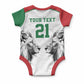 Custom Rugby Africa Kenya Baby Onesie White Kenyan 22-23 Motif