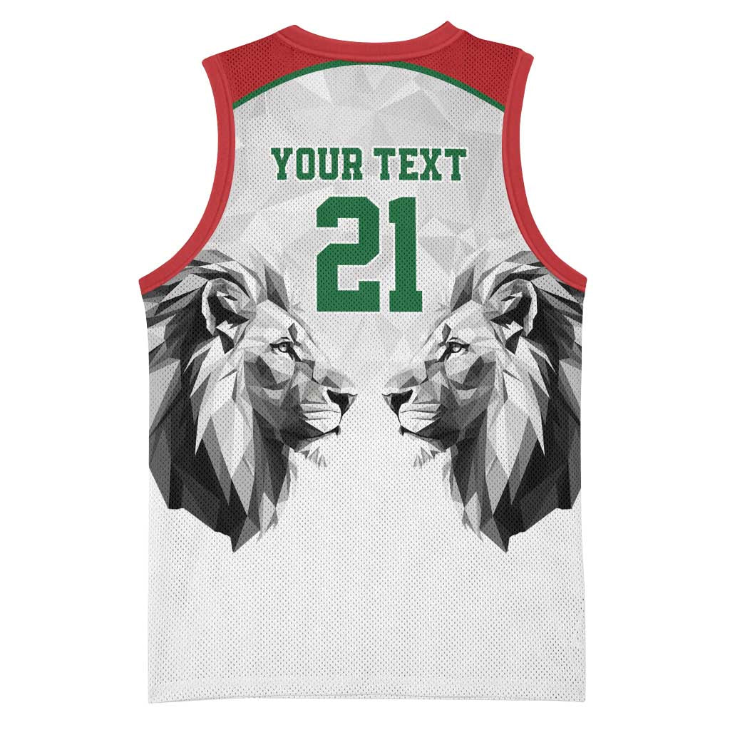 Custom Rugby Africa Kenya Basketball Jersey White Kenyan 22-23 Motif LT9