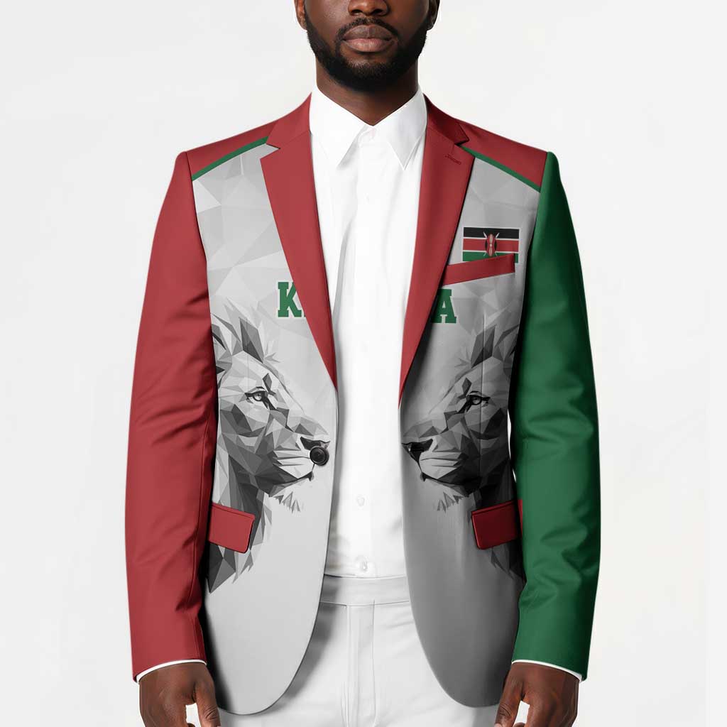 Custom Rugby Africa Kenya Blazer White Kenyan 22-23 Motif