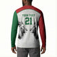 Custom Rugby Africa Kenya Button Sweatshirt White Kenyan 22-23 Motif