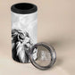 Custom Rugby Africa Kenya 4 in 1 Can Cooler Tumbler White Kenyan 22-23 Motif - African Pride