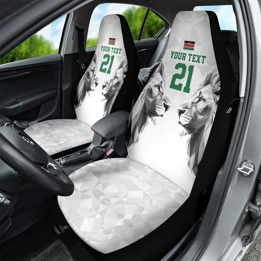 Custom Rugby Africa Kenya Car Seat Cover White Kenyan 22-23 Motif - African Pride