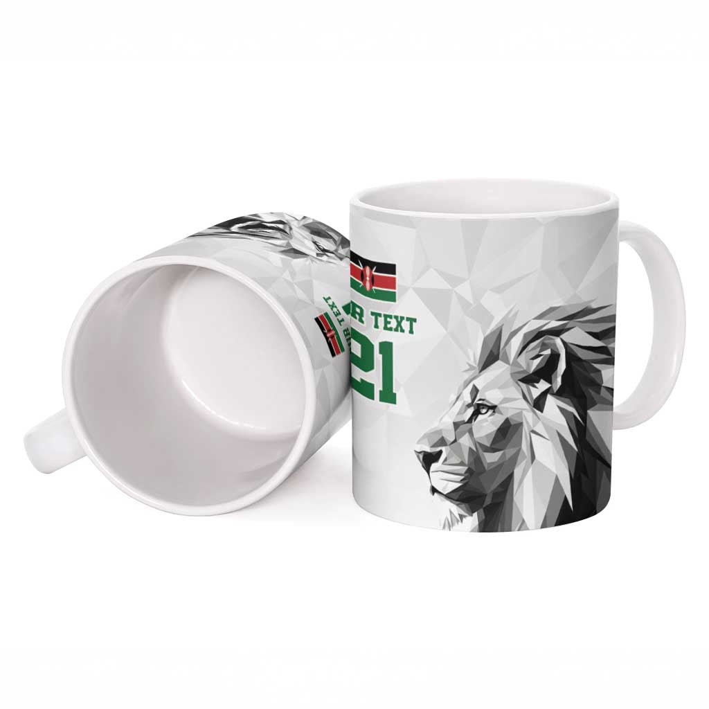 Custom Rugby Africa Kenya Ceramic Mug White Kenyan 22-23 Motif