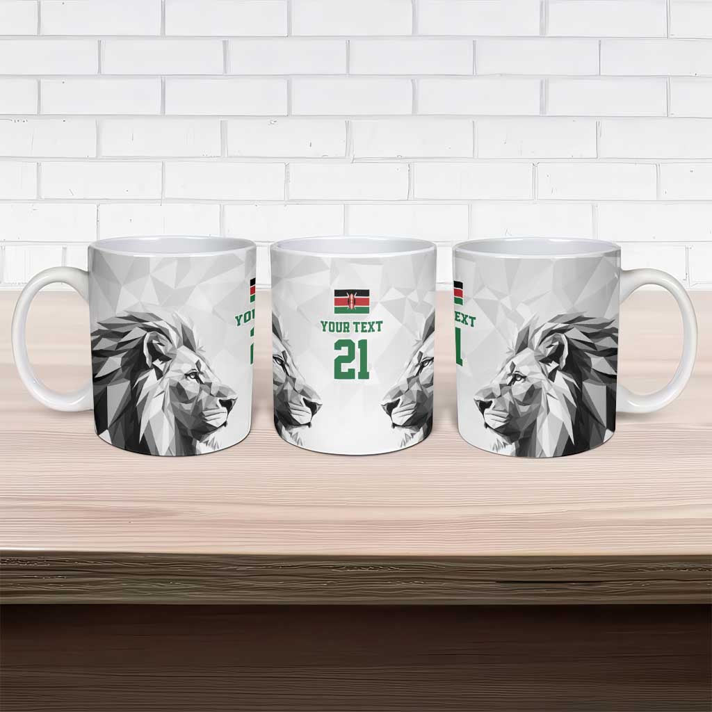 Custom Rugby Africa Kenya Ceramic Mug White Kenyan 22-23 Motif