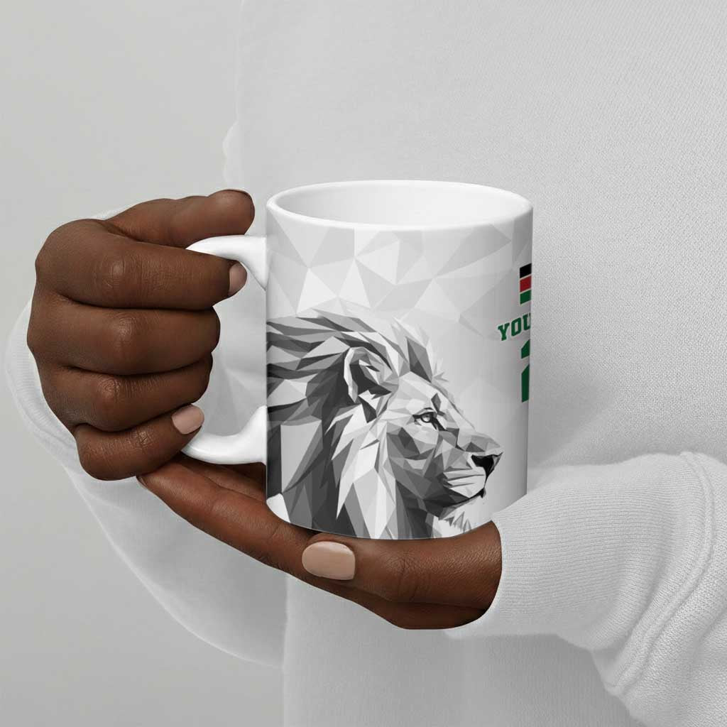 Custom Rugby Africa Kenya Ceramic Mug White Kenyan 22-23 Motif