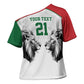 Custom Rugby Africa Kenya Cross Shoulder Shirt White Kenyan 22-23 Motif
