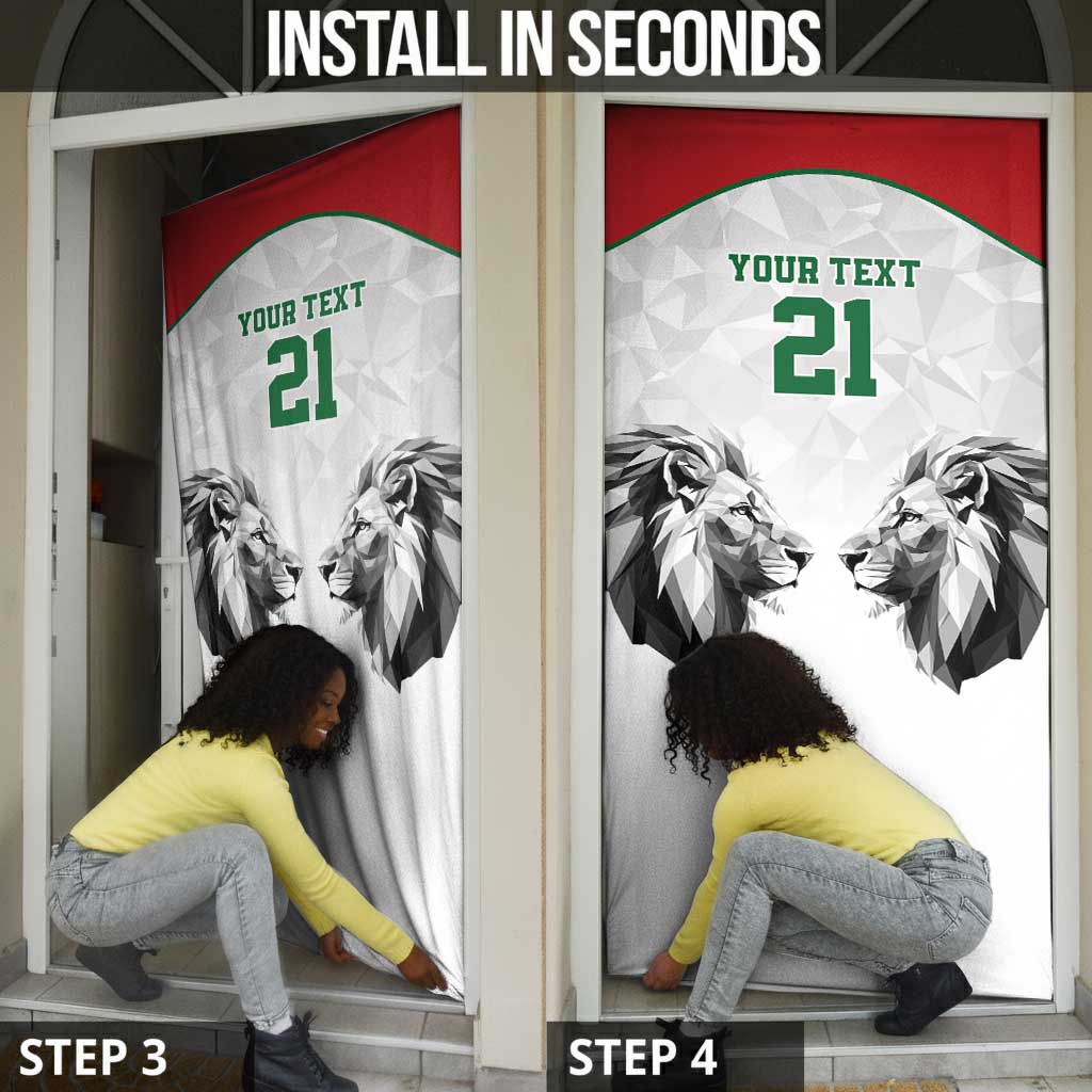 Custom Rugby Africa Kenya Door Cover White Kenyan 22-23 Motif