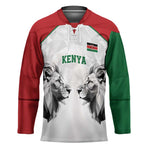 Custom Rugby Africa Kenya Hockey Jersey White Kenyan 22-23 Motif