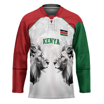 Custom Rugby Africa Kenya Hockey Jersey White Kenyan 22-23 Motif