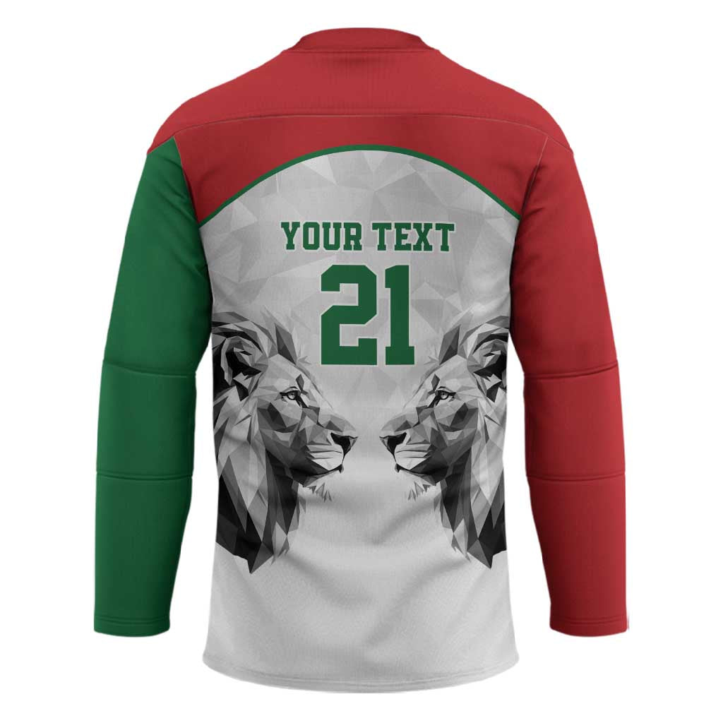 Custom Rugby Africa Kenya Hockey Jersey White Kenyan 22-23 Motif