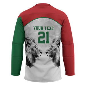 Custom Rugby Africa Kenya Hockey Jersey White Kenyan 22-23 Motif