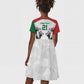 Custom Rugby Africa Kenya Kid Short Sleeve Dress White Kenyan 22-23 Motif - African Pride