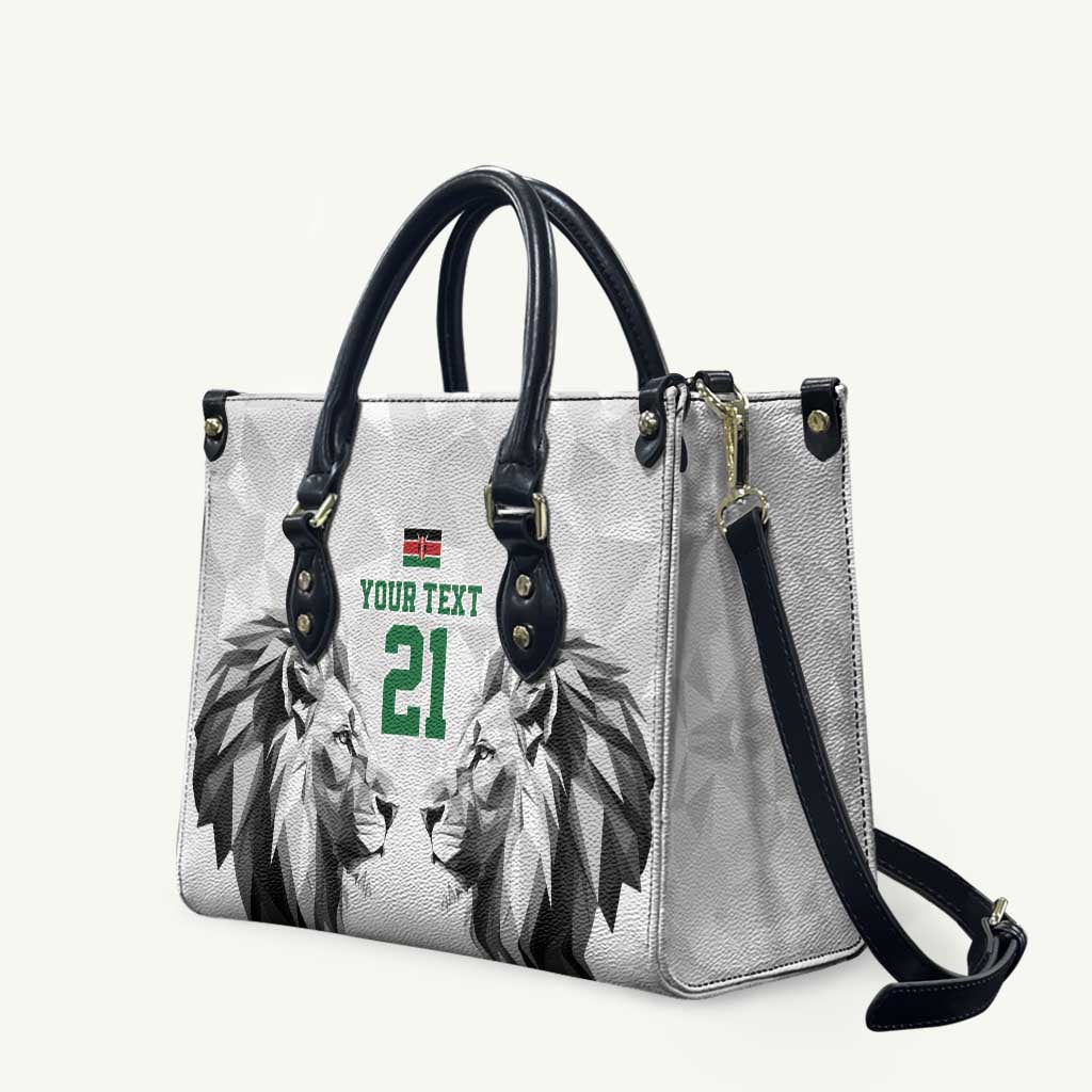 Custom Rugby Africa Kenya Leather Bag White Kenyan 22-23 Motif
