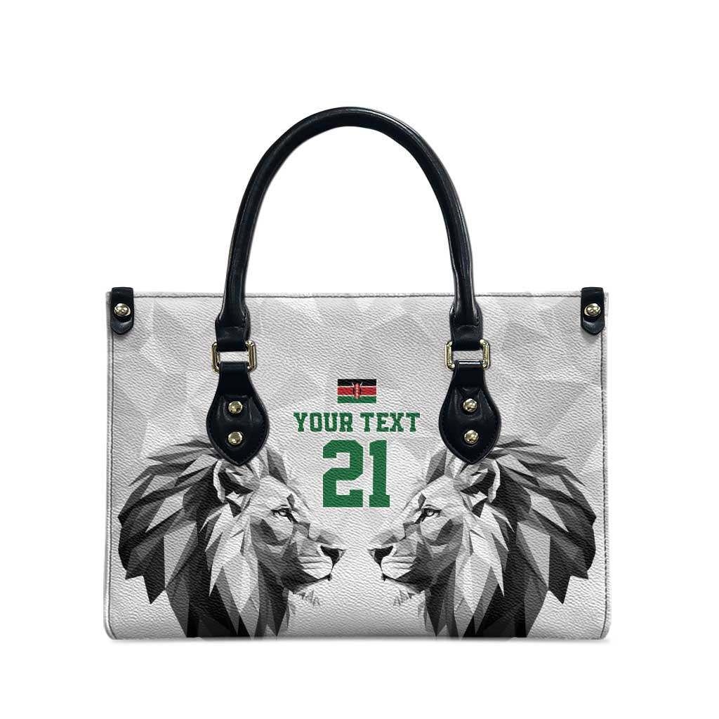 Custom Rugby Africa Kenya Leather Bag White Kenyan 22-23 Motif
