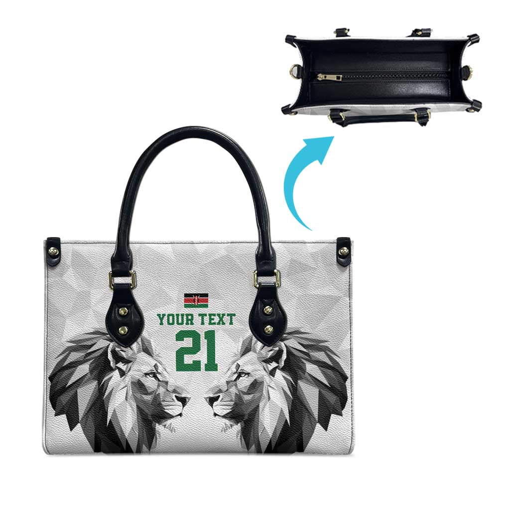 Custom Rugby Africa Kenya Leather Bag White Kenyan 22-23 Motif