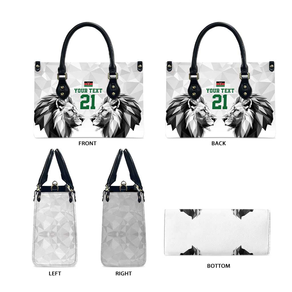 Custom Rugby Africa Kenya Leather Bag White Kenyan 22-23 Motif