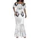 Custom Rugby Africa Kenya Mermaid Dress White Kenyan 22-23 Motif - African Pride
