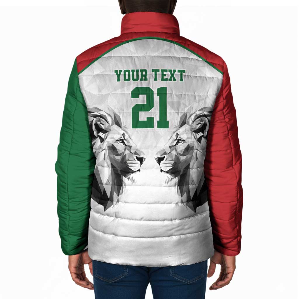 Custom Rugby Africa Kenya Padded Jacket White Kenyan 22-23 Motif