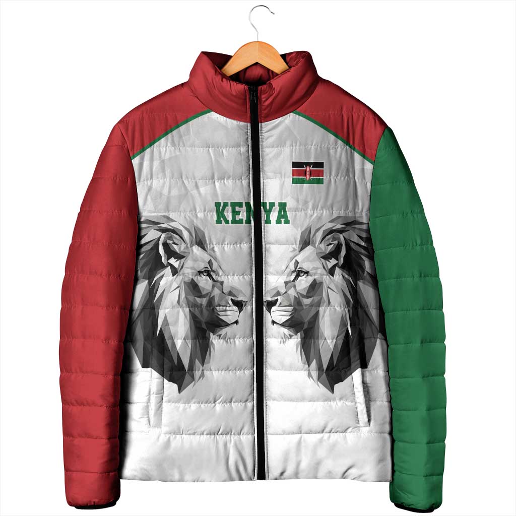 Custom Rugby Africa Kenya Padded Jacket White Kenyan 22-23 Motif