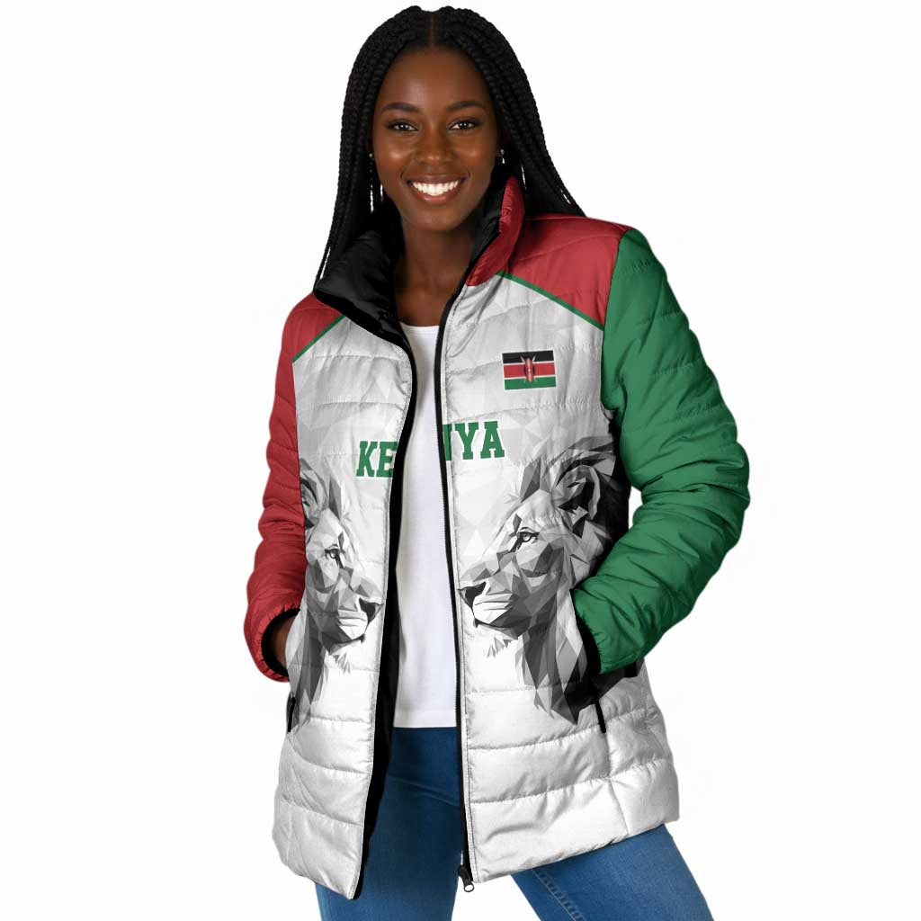 Custom Rugby Africa Kenya Padded Jacket White Kenyan 22-23 Motif