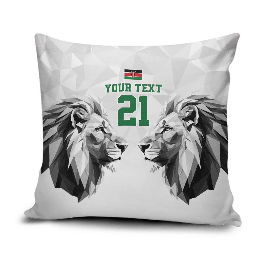 Custom Rugby Africa Kenya Pillow Cover White Kenyan 22-23 Motif