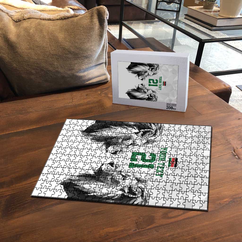 Custom Rugby Africa Kenya Puzzle White Kenyan 22-23 Motif