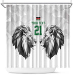 Custom Rugby Africa Kenya Shower Curtain White Kenyan 22-23 Motif - African Pride