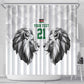 Custom Rugby Africa Kenya Shower Curtain White Kenyan 22-23 Motif - African Pride