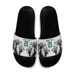 Custom Rugby Africa Kenya Slide Sandals White Kenyan 22-23 Motif