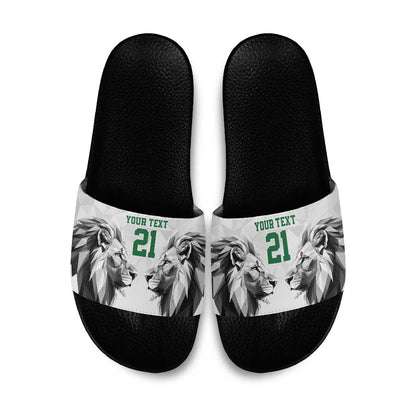 Custom Rugby Africa Kenya Slide Sandals White Kenyan 22-23 Motif