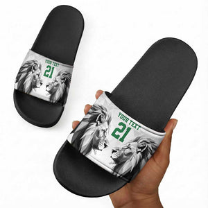 Custom Rugby Africa Kenya Slide Sandals White Kenyan 22-23 Motif