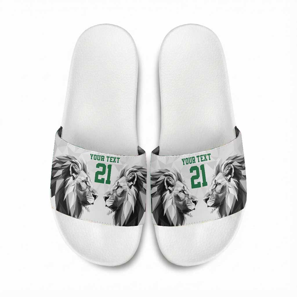 Custom Rugby Africa Kenya Slide Sandals White Kenyan 22-23 Motif