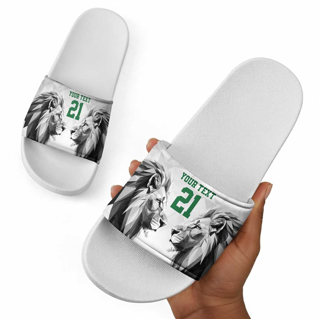 Custom Rugby Africa Kenya Slide Sandals White Kenyan 22-23 Motif