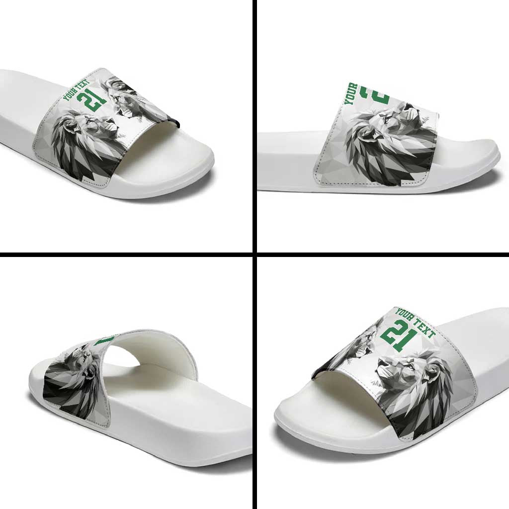 Custom Rugby Africa Kenya Slide Sandals White Kenyan 22-23 Motif