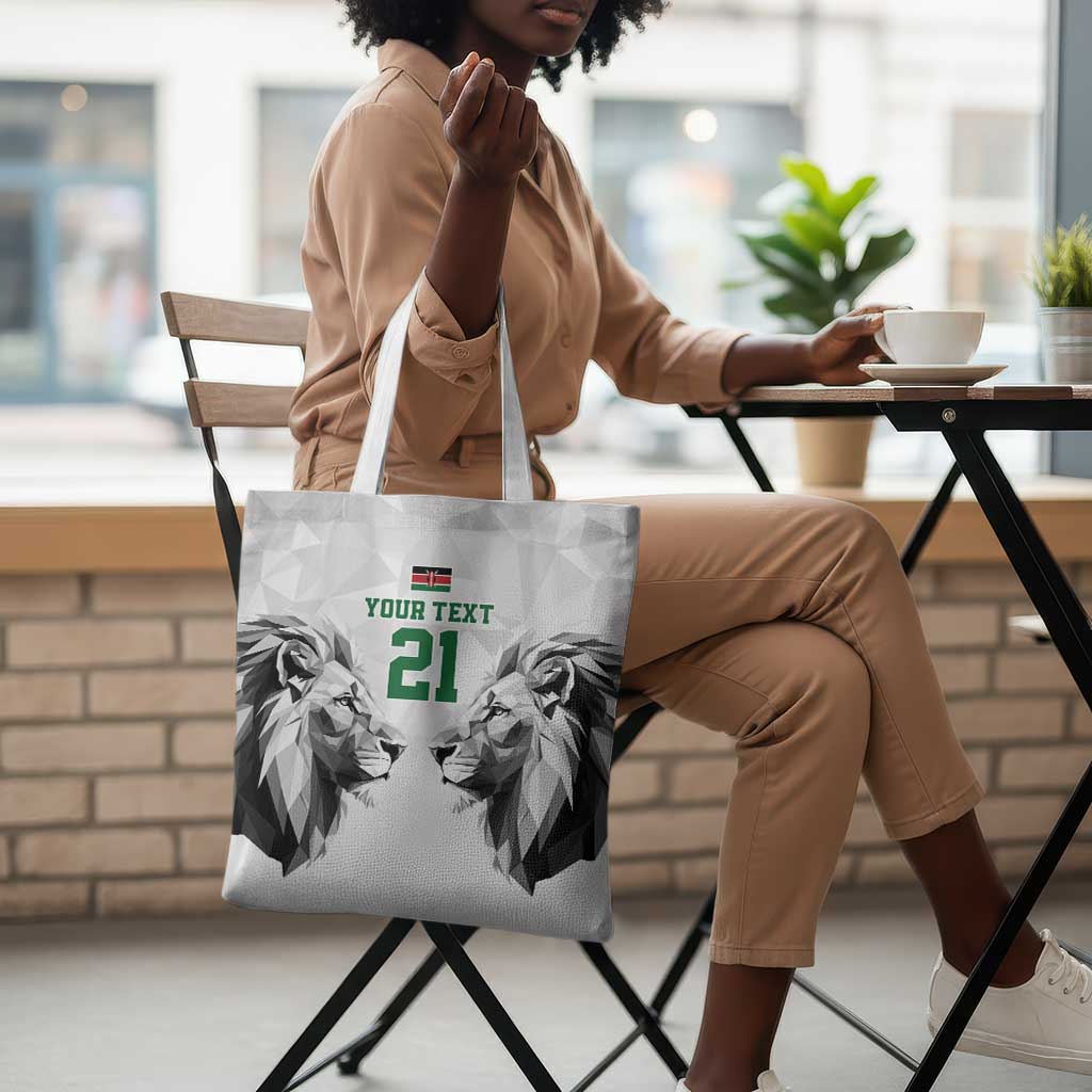 Custom Rugby Africa Kenya Tote Bag White Kenyan 22-23 Motif