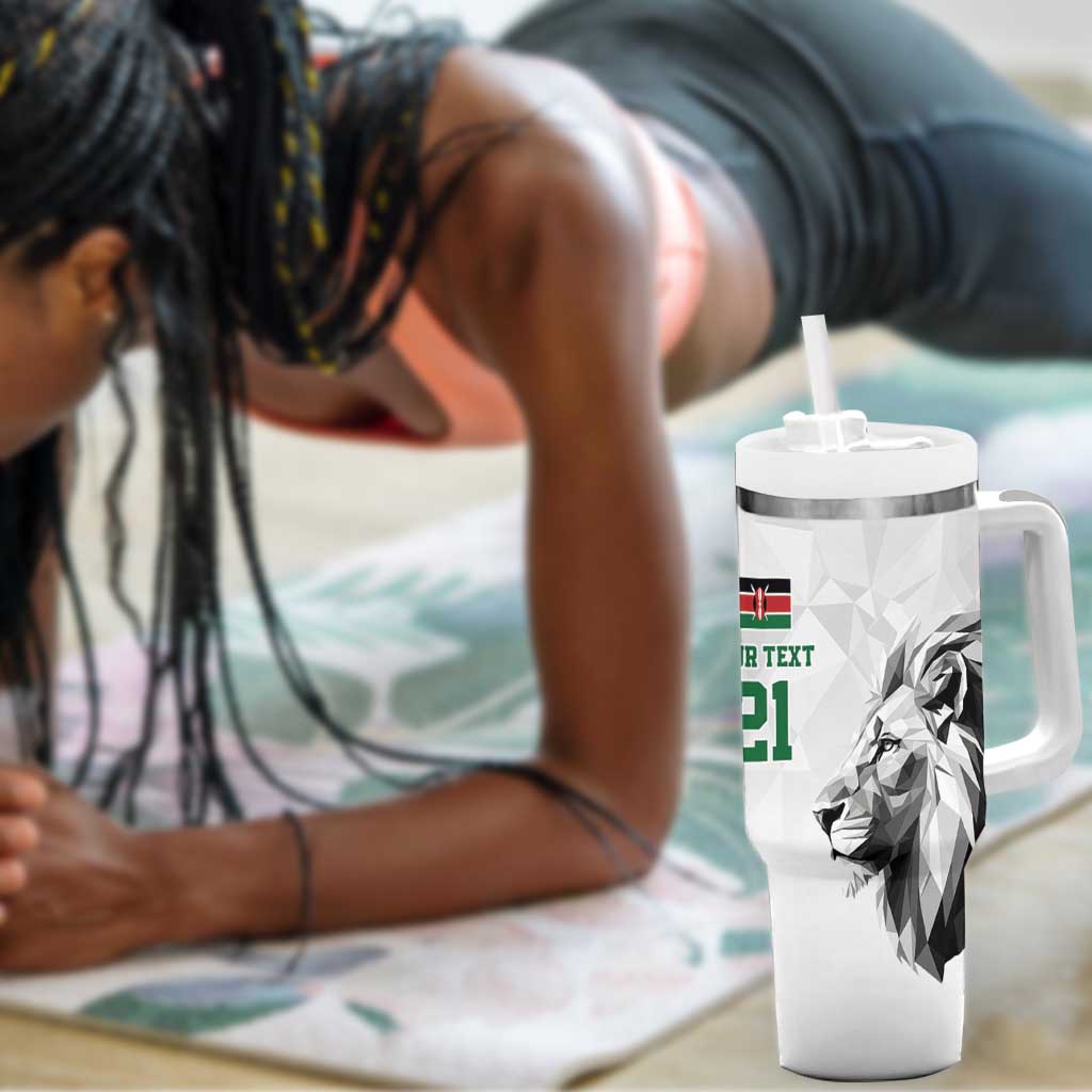 Custom Rugby Africa Kenya Tumbler With Handle White Kenyan 22-23 Motif - African Pride