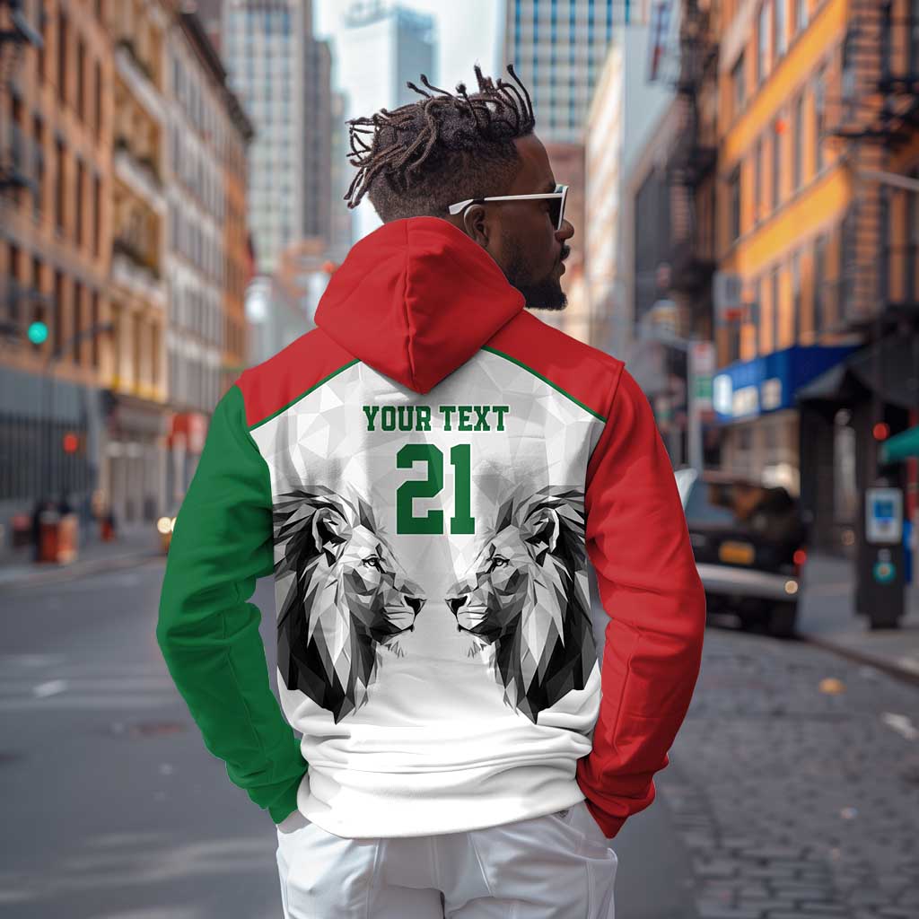 Custom Rugby Africa Kenya Zip Hoodie White Kenyan 22-23 Motif - African Pride
