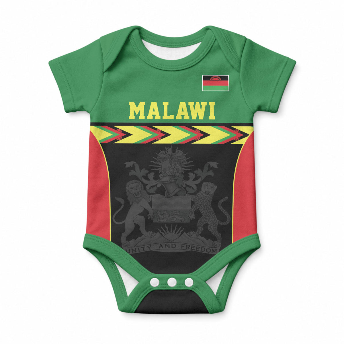 Custom Cricket Africa Malawi Baby Onesie Malawi Chevron Pattern