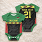 Custom Cricket Africa Malawi Baby Onesie Malawi Chevron Pattern