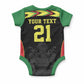 Custom Cricket Africa Malawi Baby Onesie Malawi Chevron Pattern