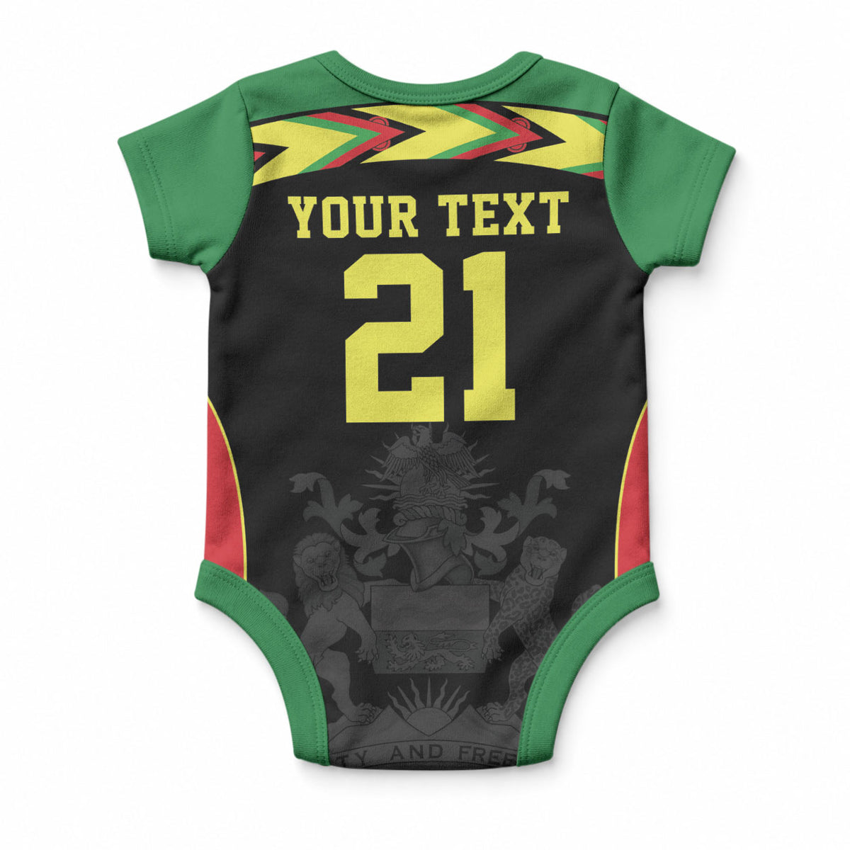 Custom Cricket Africa Malawi Baby Onesie Malawi Chevron Pattern