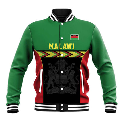 Custom Cricket Africa Malawi Baseball Jacket Malawi Chevron Pattern - African Pride